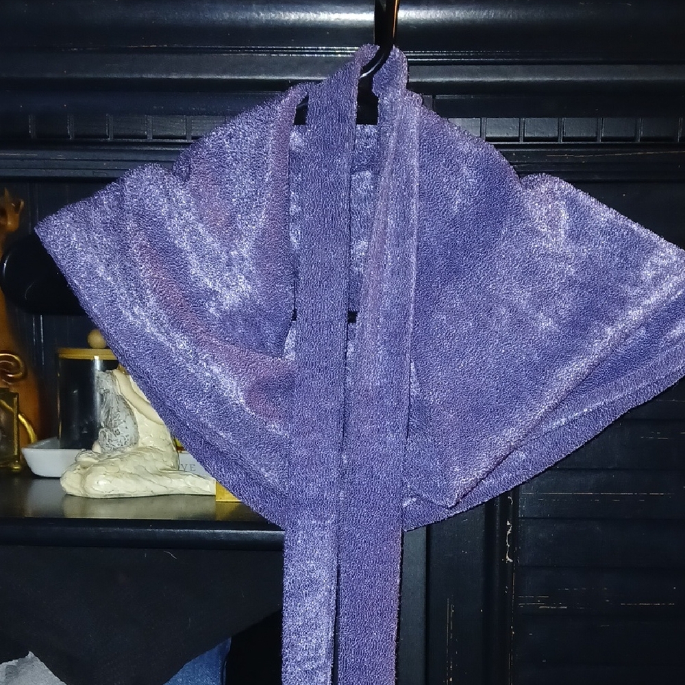 Chic Purple Women's Scarf And Belt